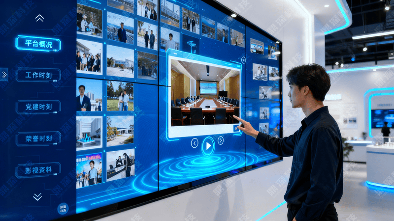 大屏互动数字墙效果演示