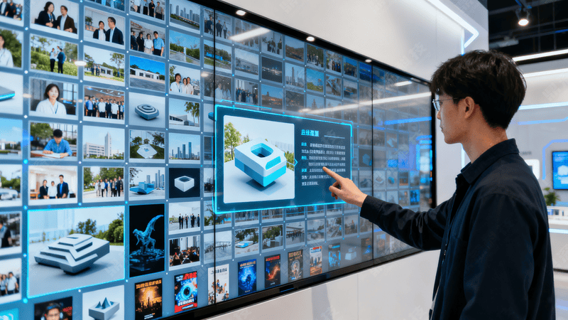 大屏互动数字墙效果演示