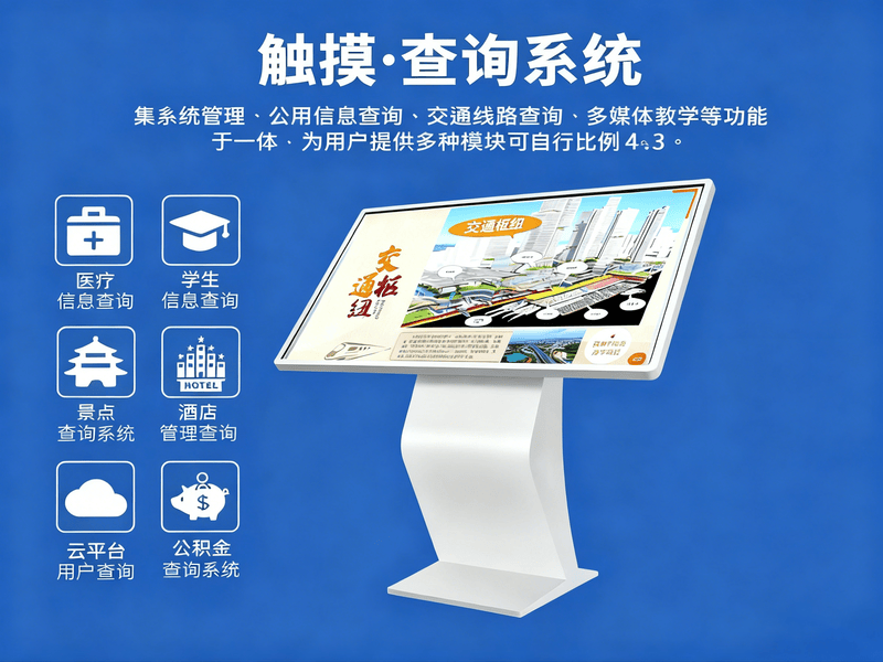 触控查询系统-触摸屏互动查询系统-商显触控查询软件
