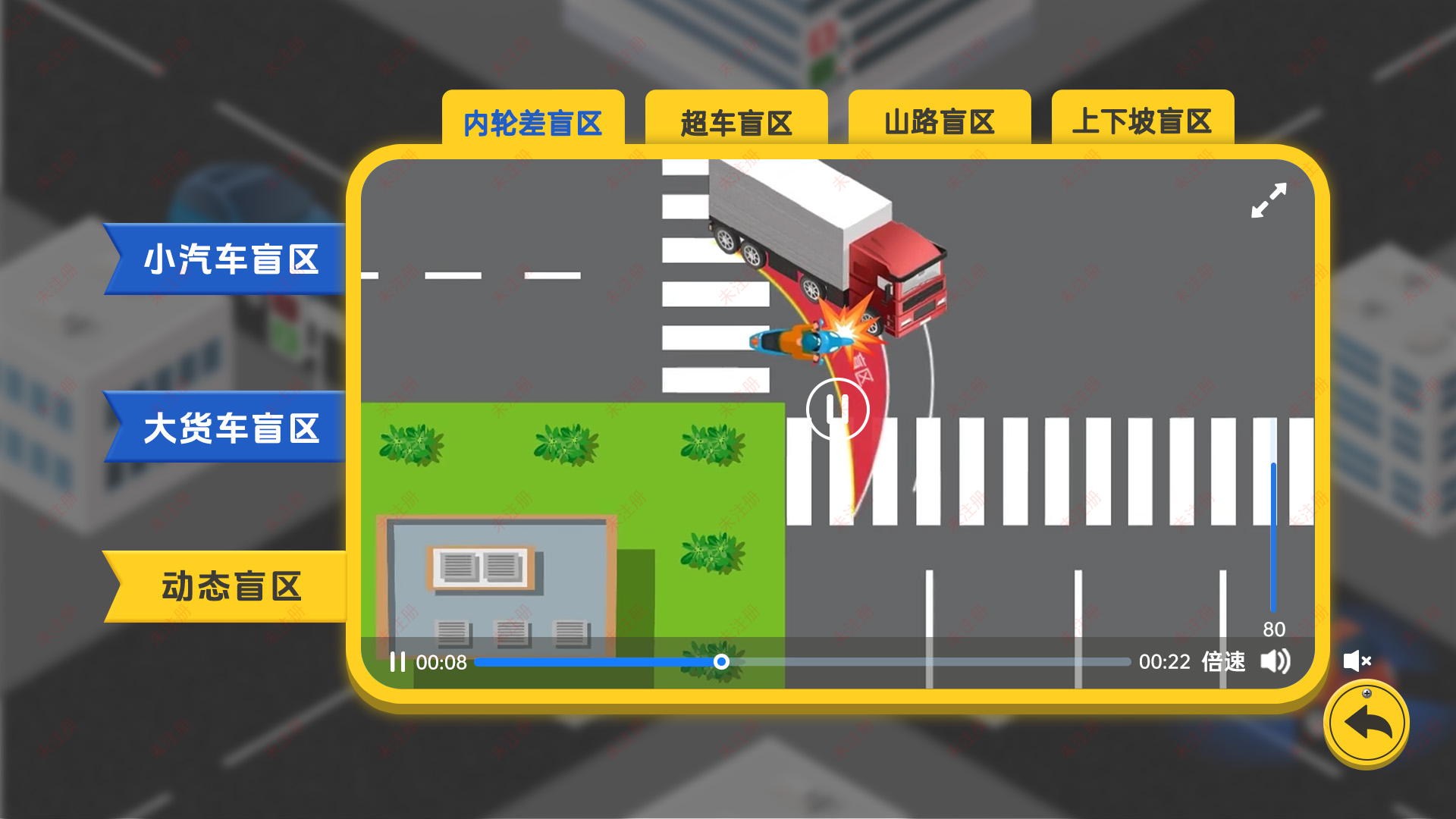 交通展厅|车辆盲区知识科普系统|安全教育基地互动体验设备