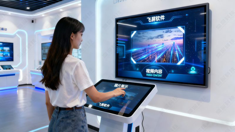 飞屏互动软件|触摸屏飞屏互动展示系统|多媒体大屏互动